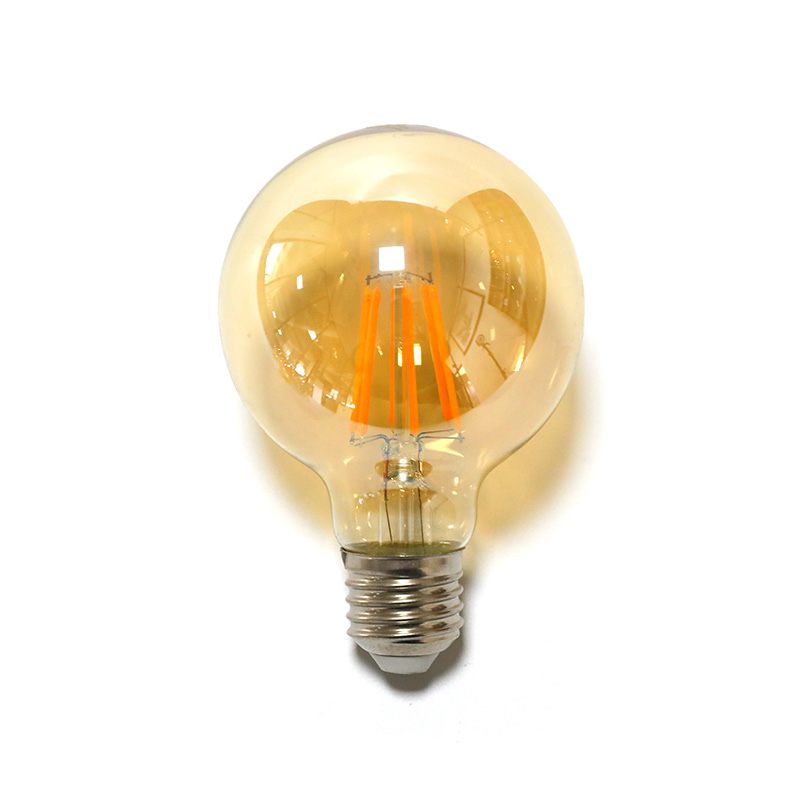 G80 electroplated smoky gray warm light LED bulbs